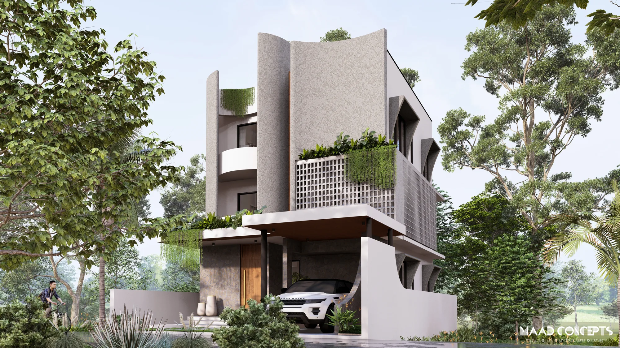 Alternate view of Sreekumar Residence by MAAD Concepts
