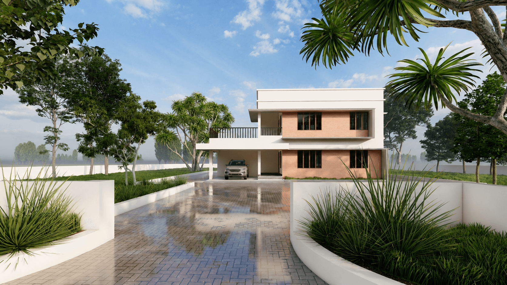 Saji Thomas Residence under construction at Thiruvaniyoor, Ernakulam