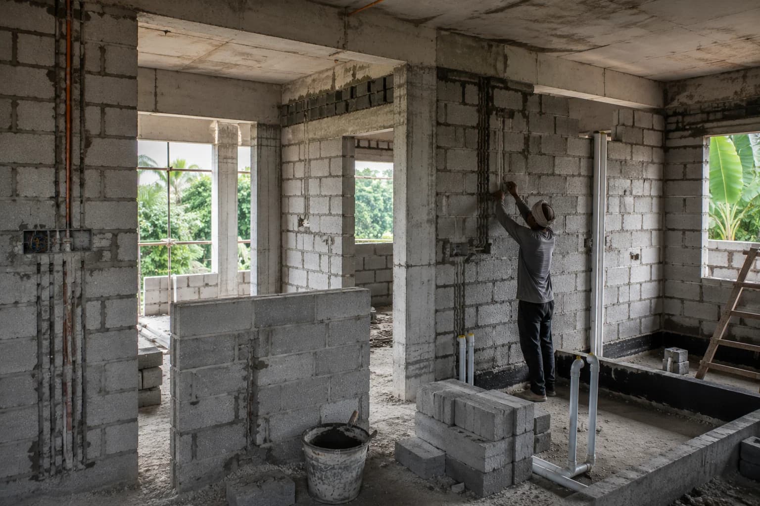 Masonry walls and building services installation