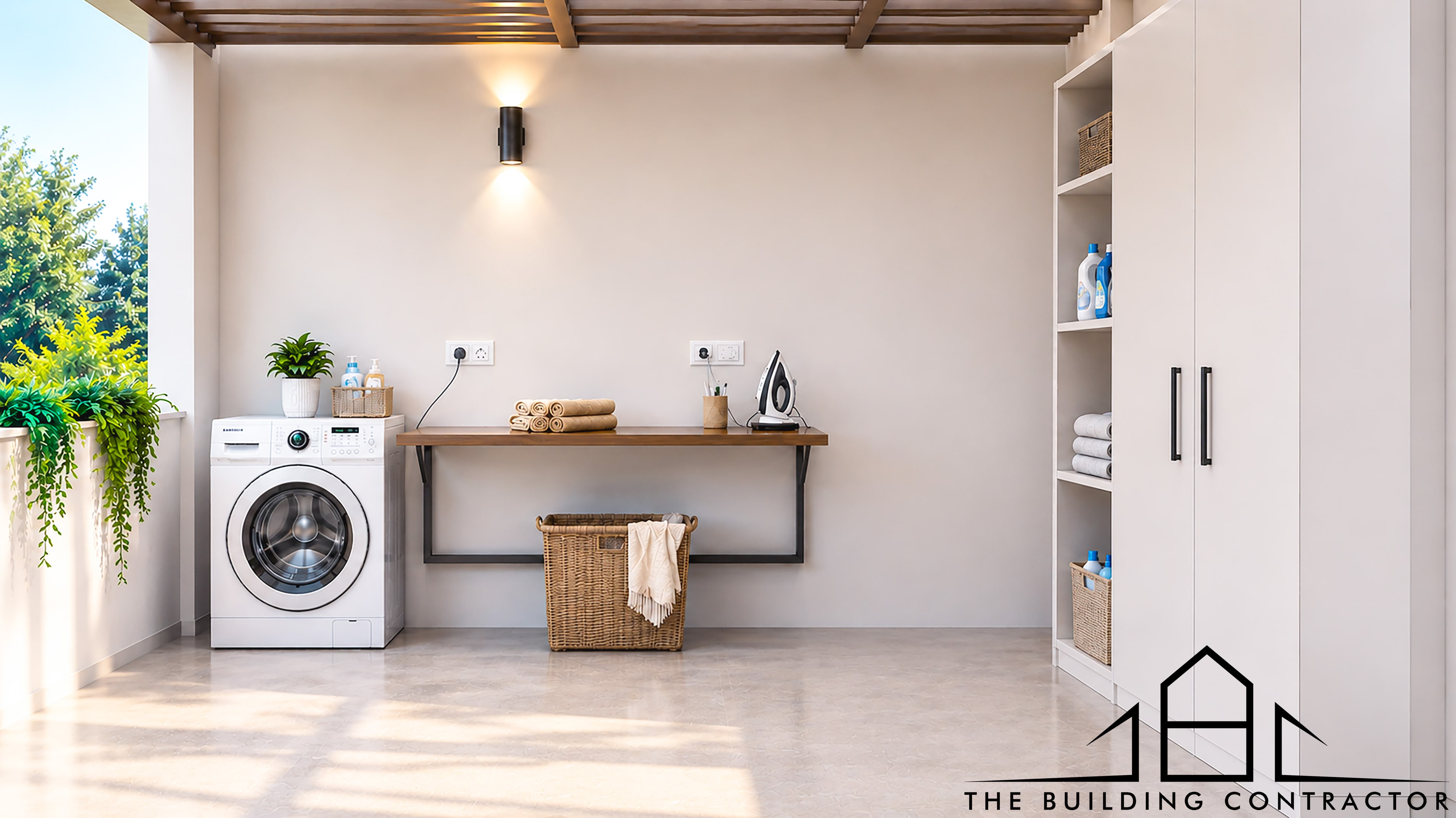 Vertical interior design visualisation showing upper circulation and lounge