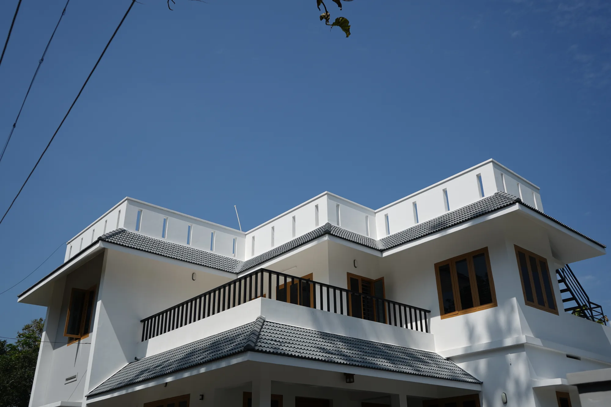 Completed front elevation of Danil Alex Residence