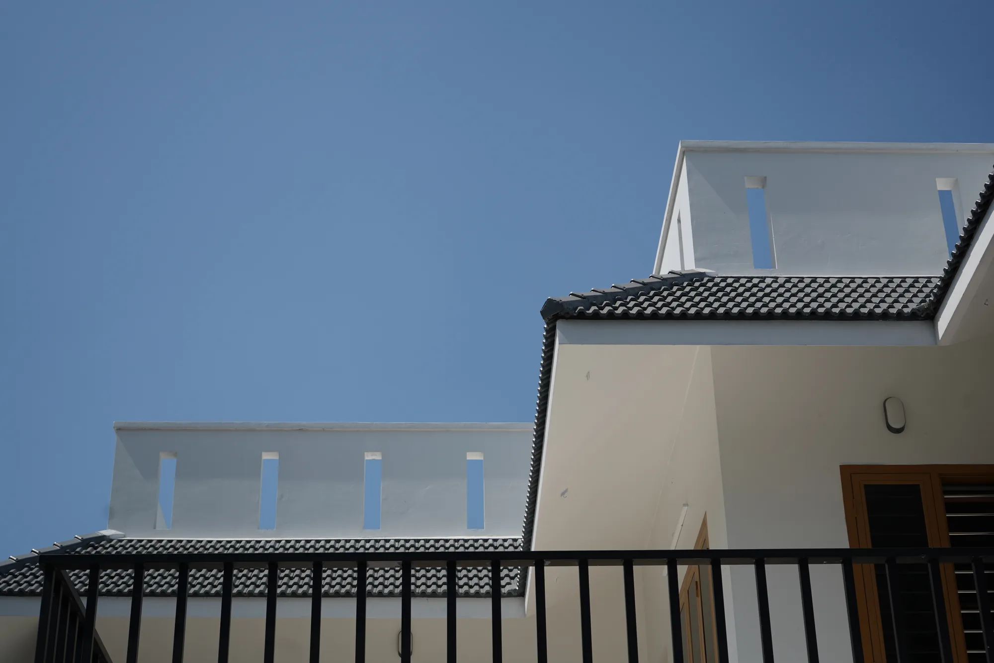 Exterior composition detail at Danil Alex Residence