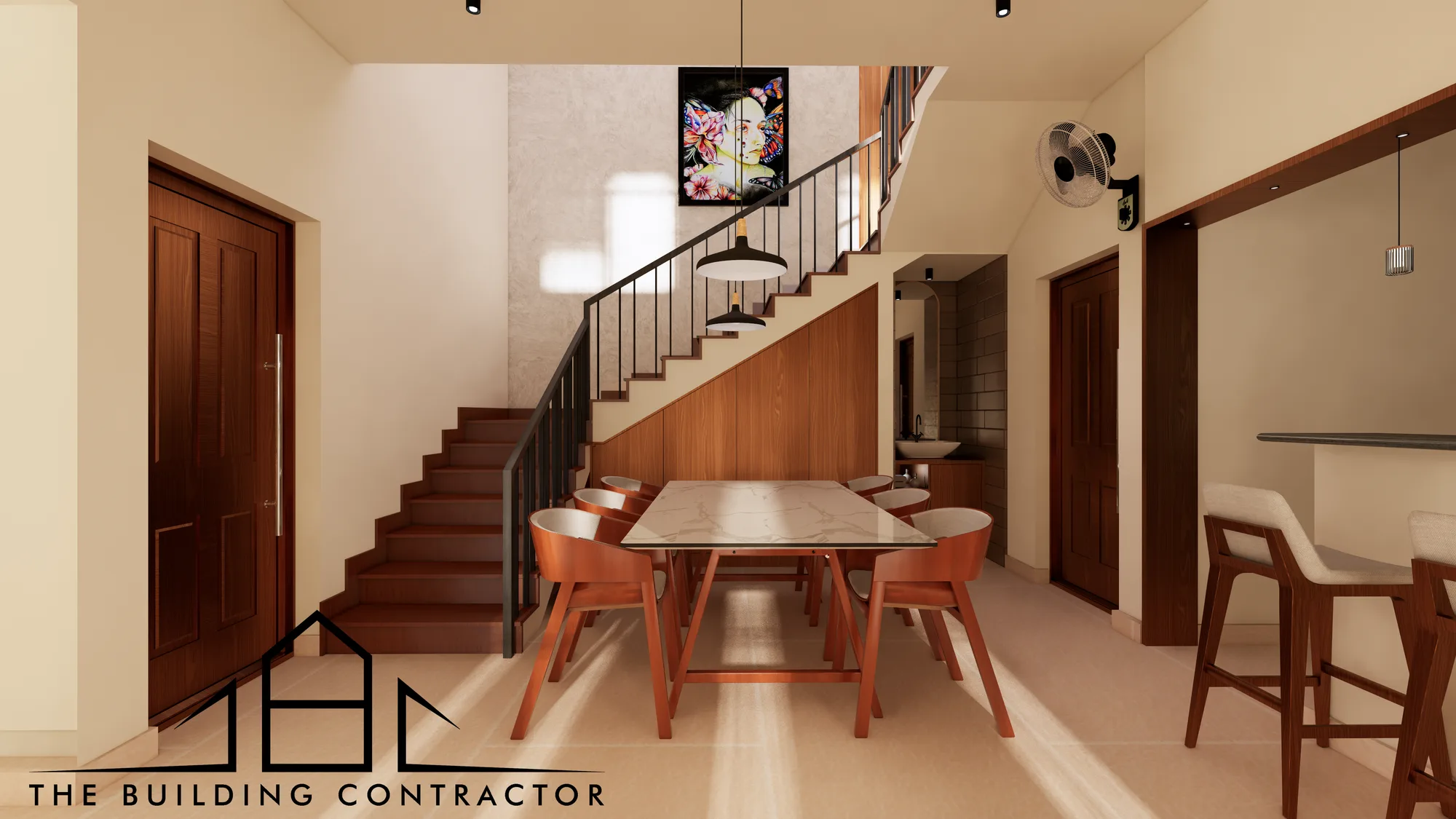 Connected living and dining spaces at Edam Grove Residence