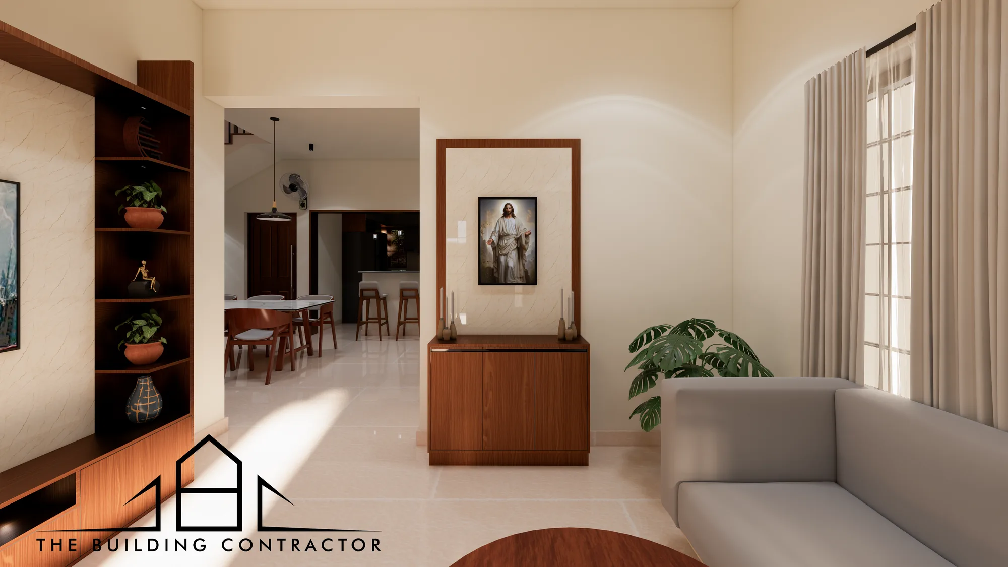 Interior circulation space at Edam Grove Residence