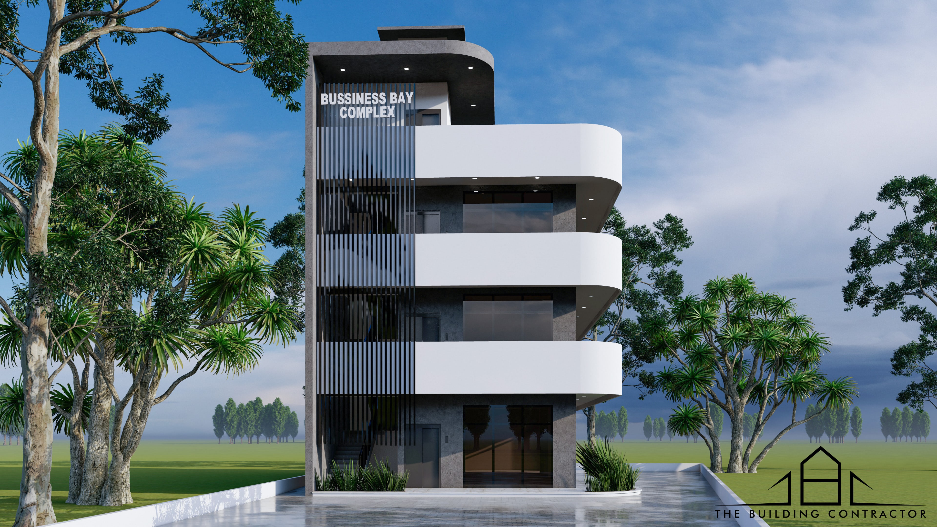 Design visualisation of Eroor Commercial Building front elevation