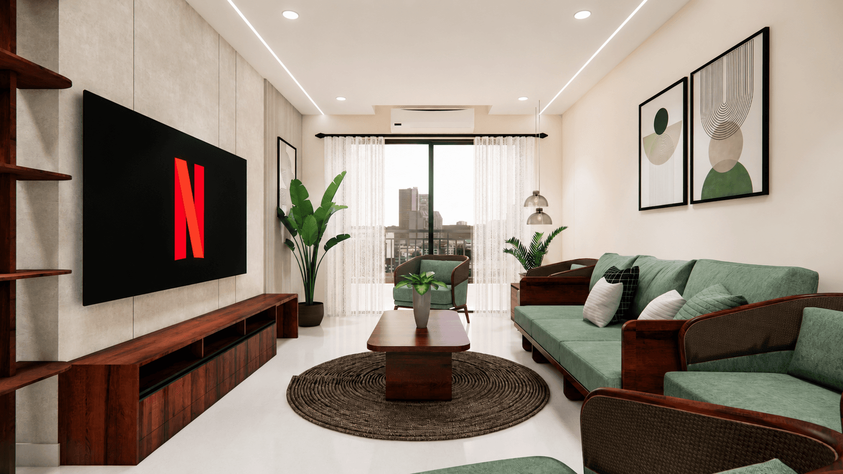 MATHEW THOMAS APARTMENT INTERIORS — Vyttila · Ernakulam