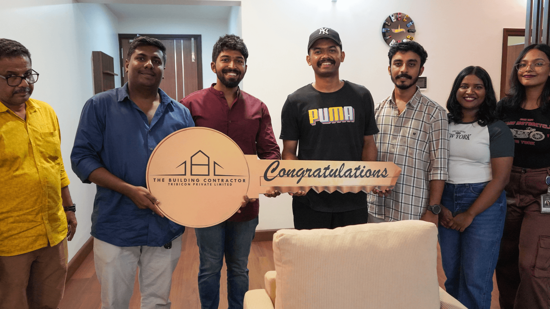 Handover of completed Mathew Thomas apartment interior project