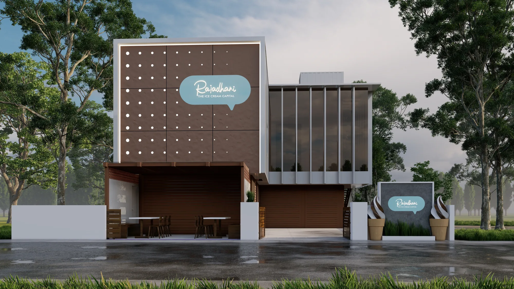 Rajadhani Ice Cream Factory at Kandanad, Ernakulam — industrial renovation and extension