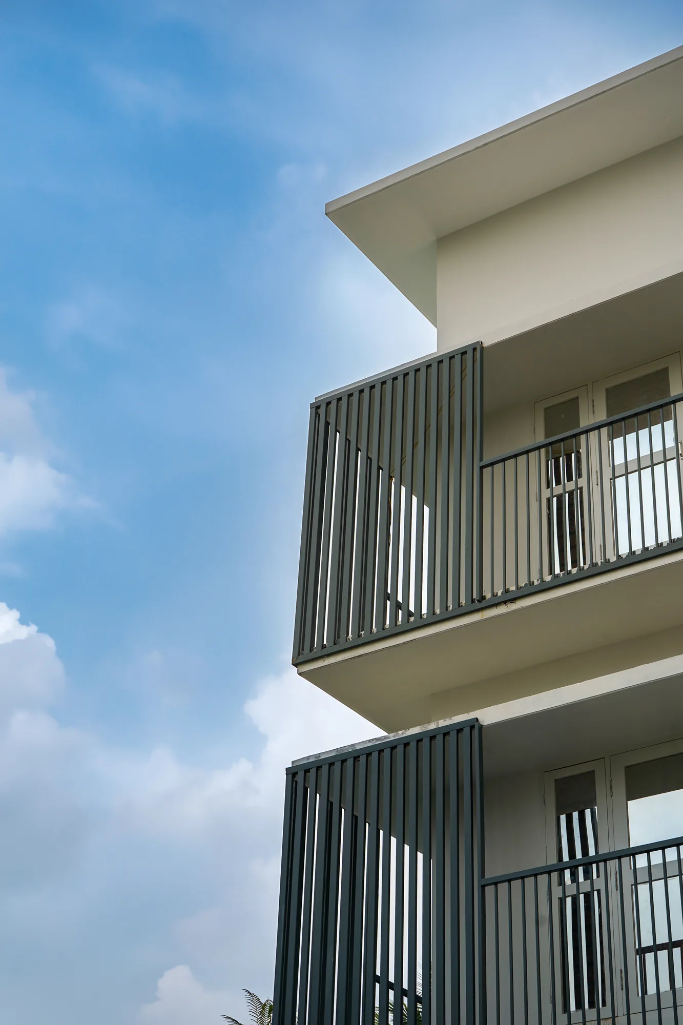 Balcony and screen detail at Ratheesh Apartments