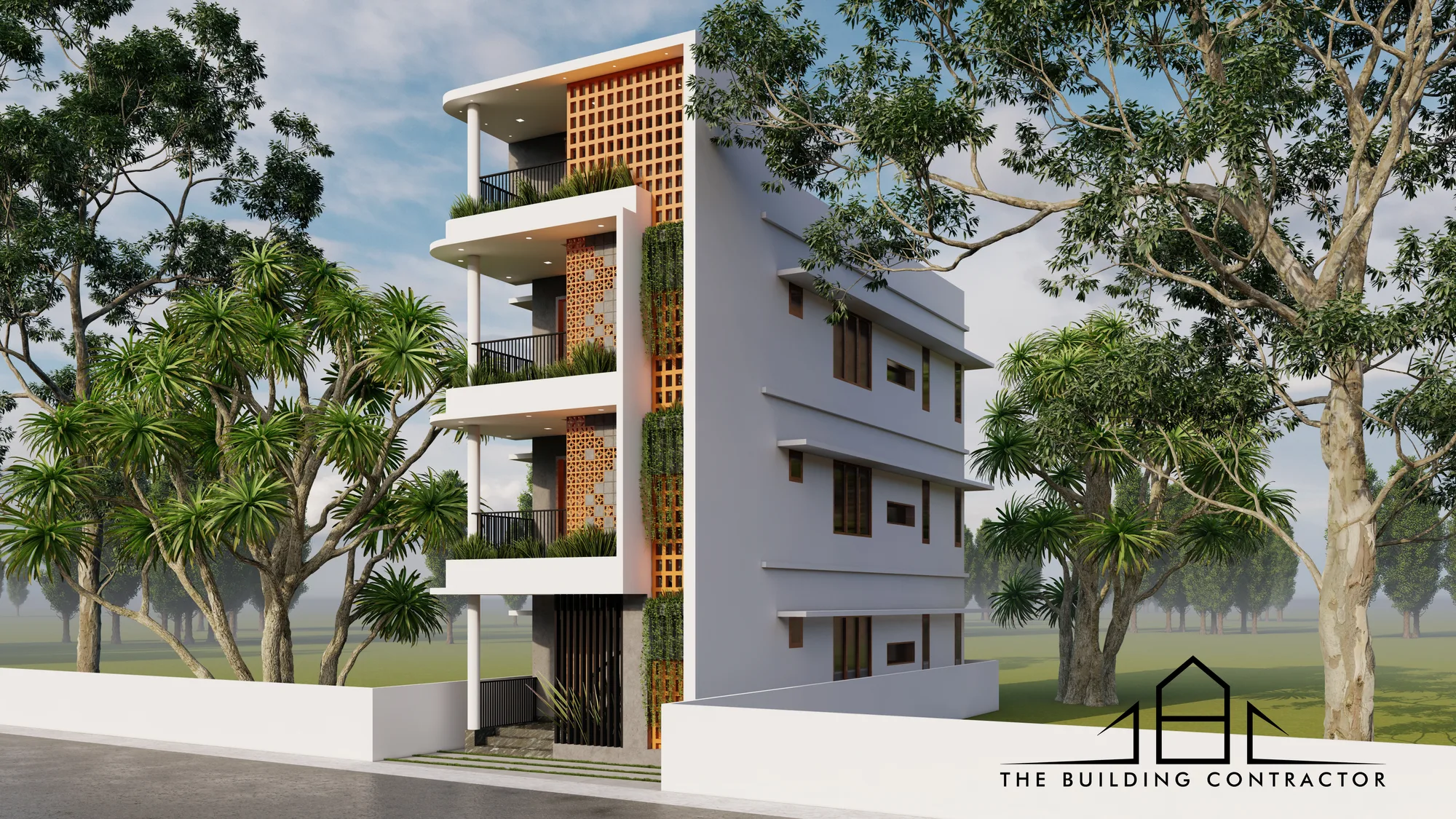 Secondary elevation of Sony South Apartments, Ernakulam