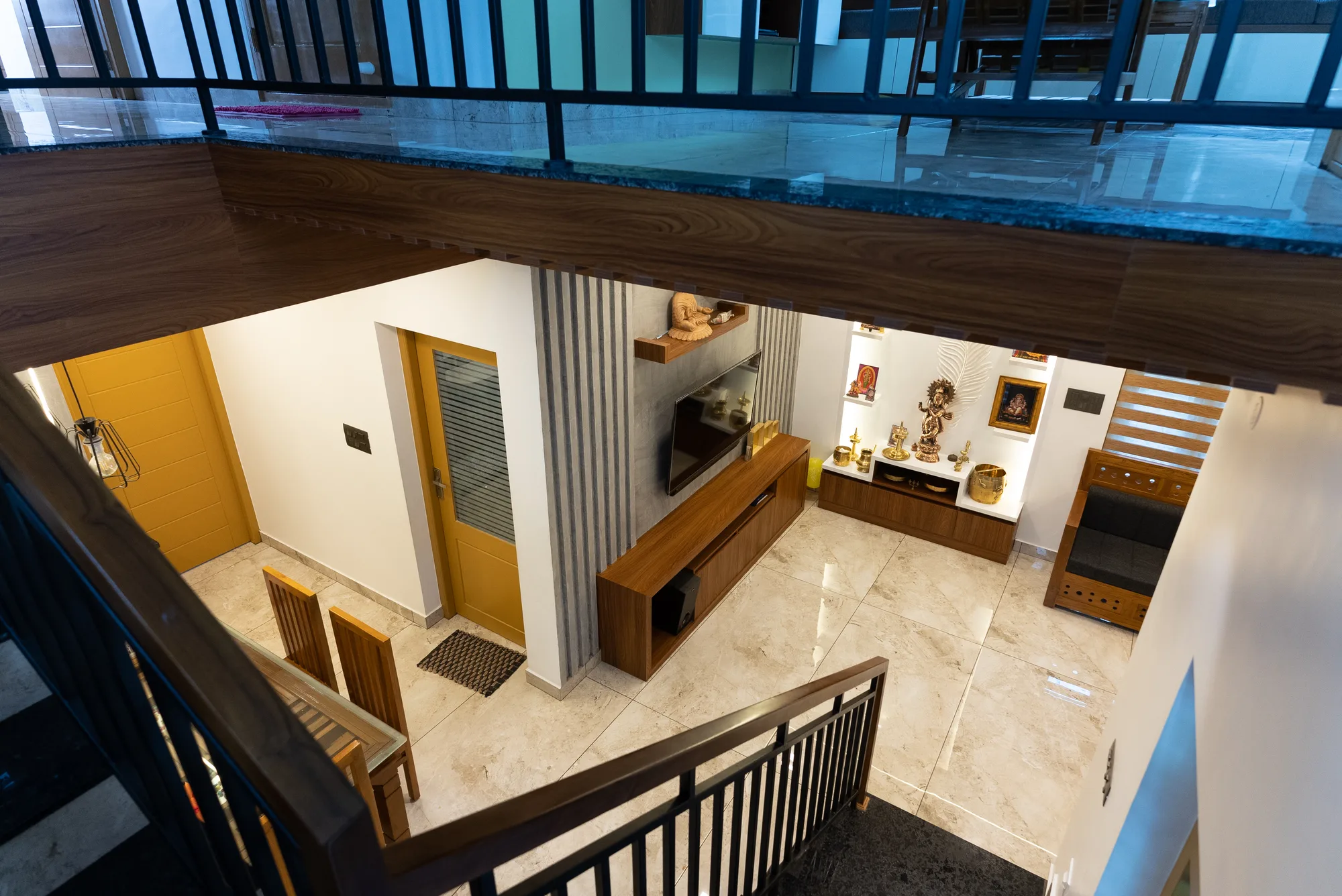 Interior living space at Square One Residence