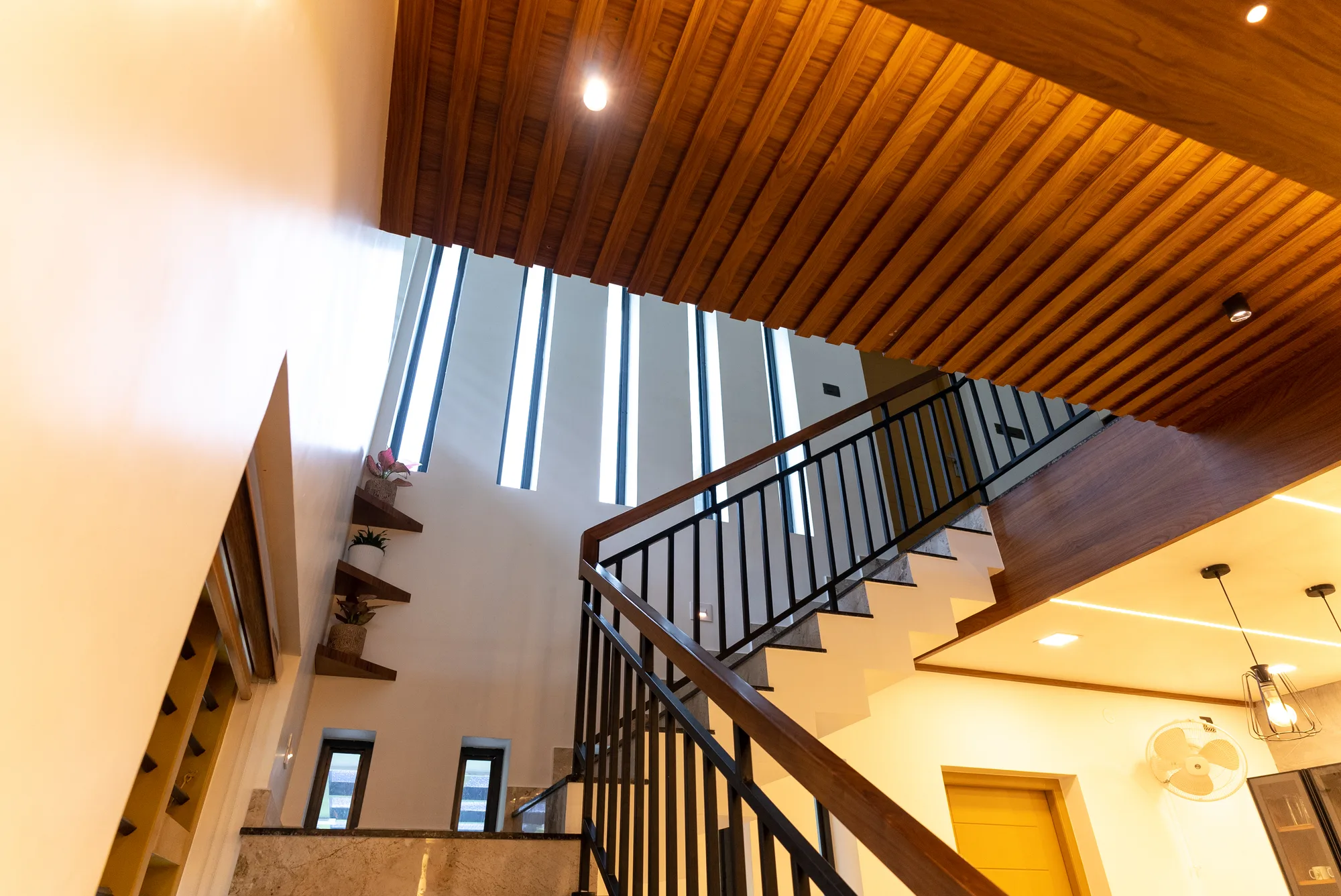 Wide interior view at Square One Residence