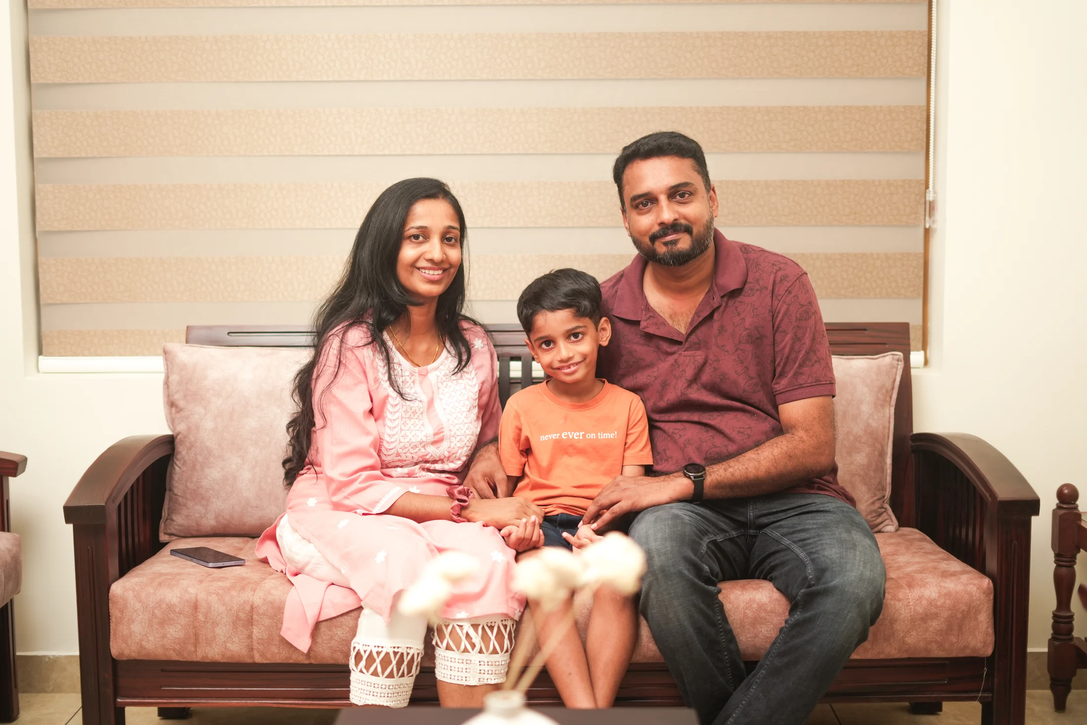 Mr. and Mrs. Danil Alex with family at Danil Alex Residence, Kadayiruppu