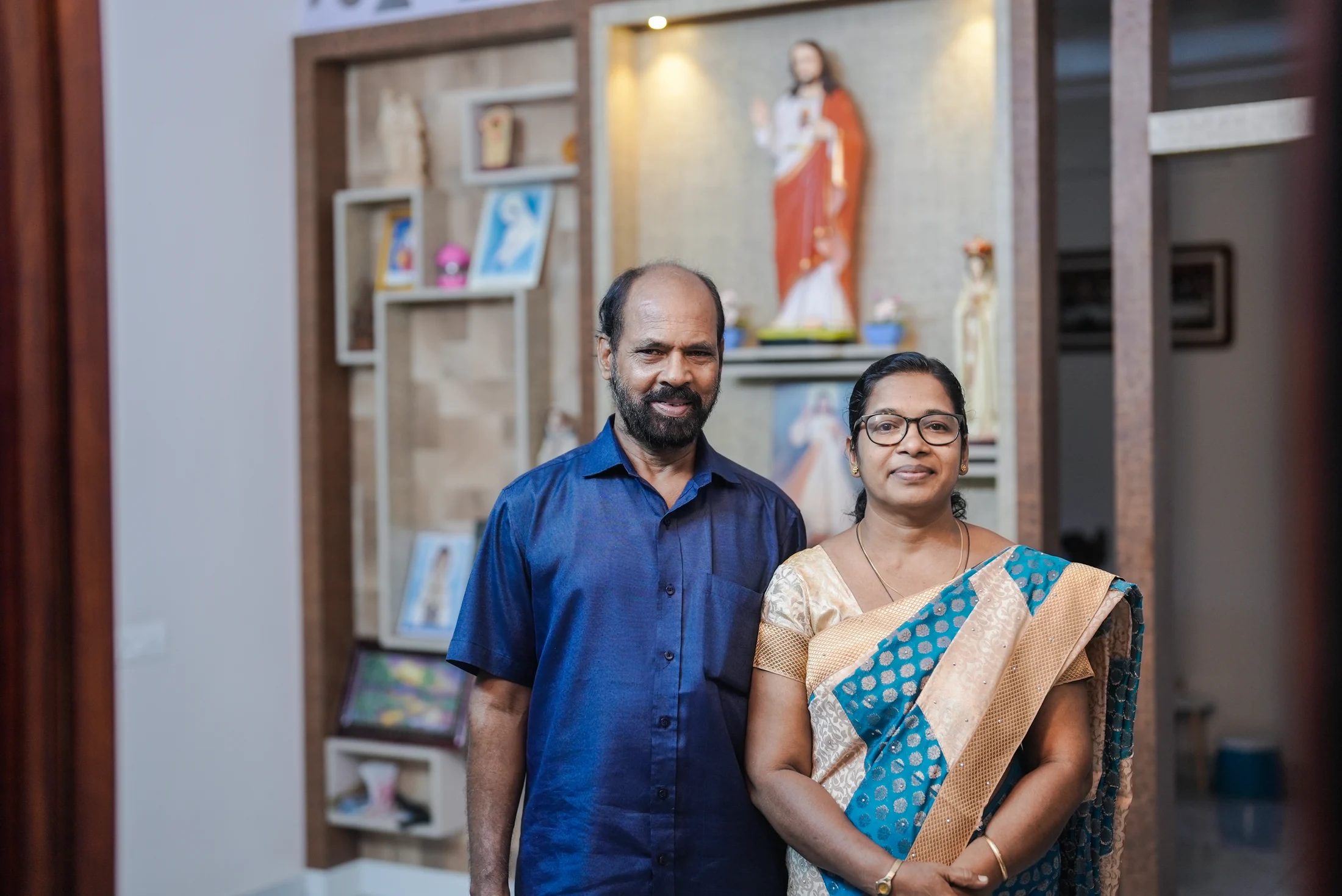 Mr. Pathrose and family at Maria Residence, Tripunithura